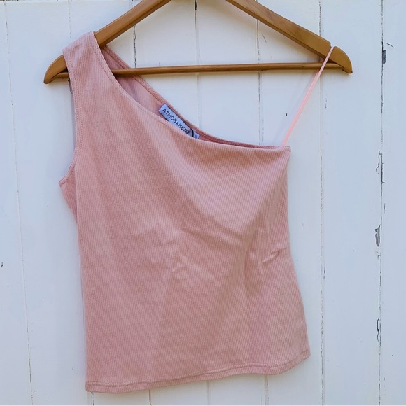 🎯 BNWT Atmos & Here one shoulder ribbed top size 10 - Picture 2 of 5